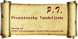 Pruzsinszky Teodolinda névjegykártya